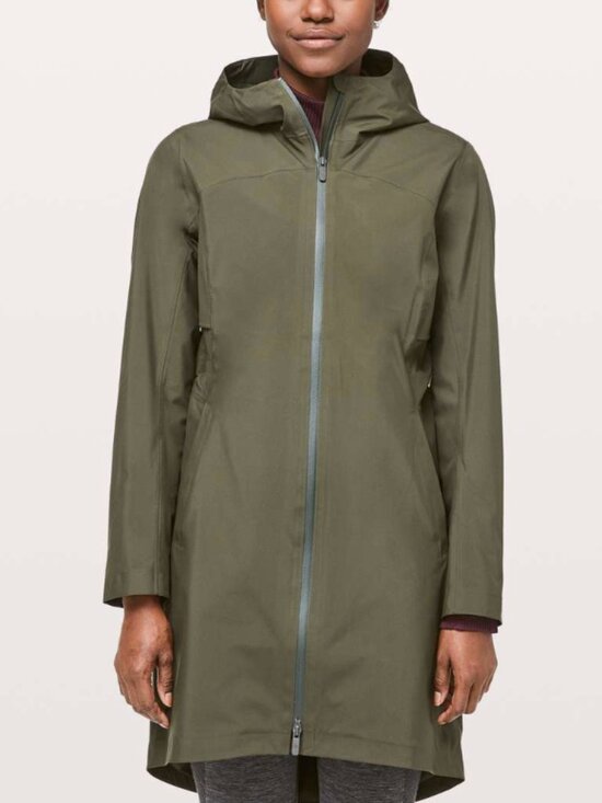 Lululemon Rain Rebel Jacket in Dark Olive Sz 6 **SPECIAL EDITION - Picture 1 of 7